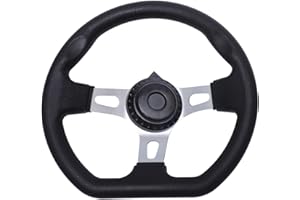 TIDTALEO PU Steering Wheel Replacement for Go-kart Racing Alloy Construction Fit for Utv and Off-road Carts