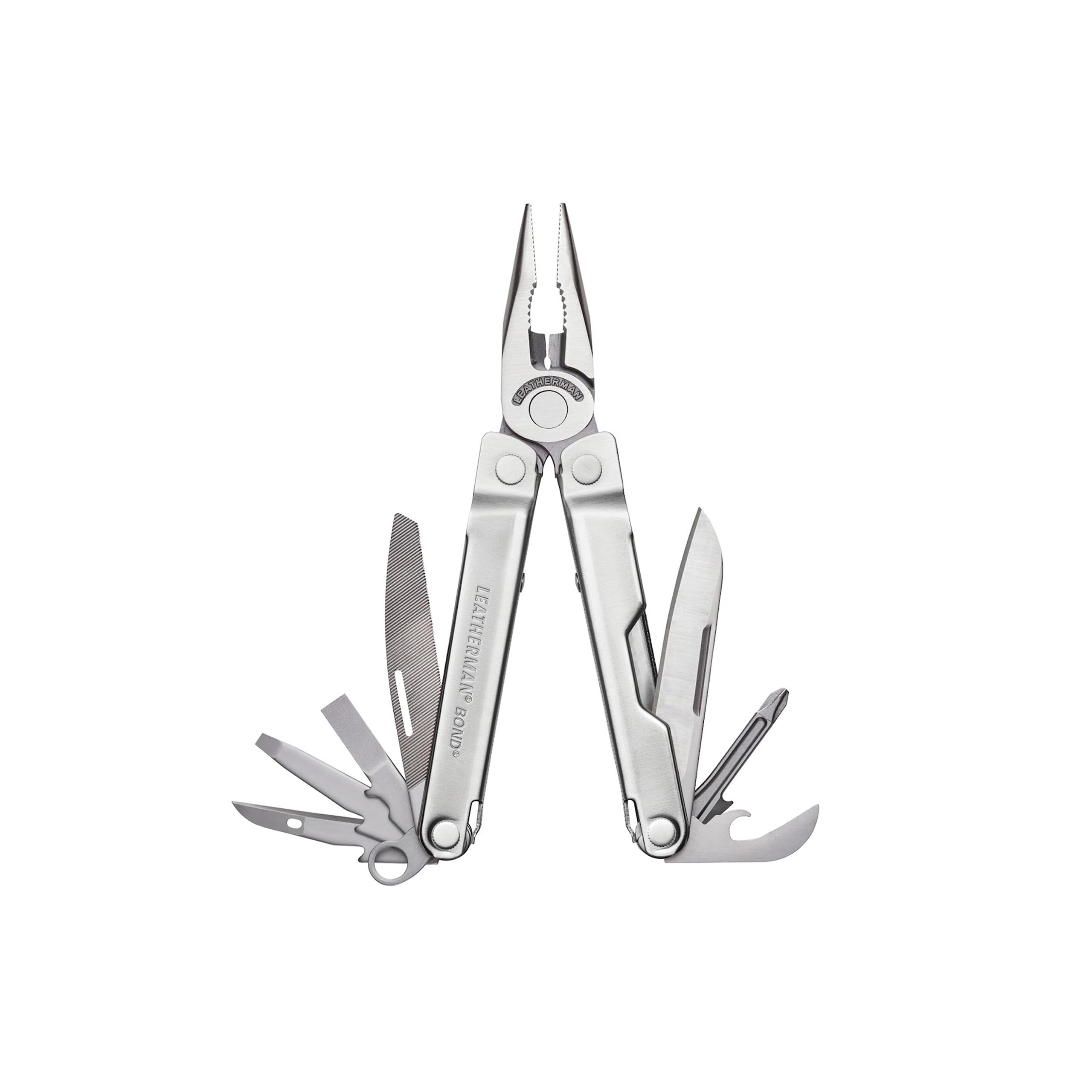 Leatherman Bond Multi-Tool - 14 Tools for Outdoor & Camping, Stainless Steel
