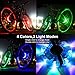 LED Bike Taillight, USB Rechargeable, 3 Colors 6 Modes, IPX6 Waterproof, Bicycle Rear Light Accessories Fit on Any Bikes, Helmets and Backpacks for Cycling Safety (Bike Wheel Light)