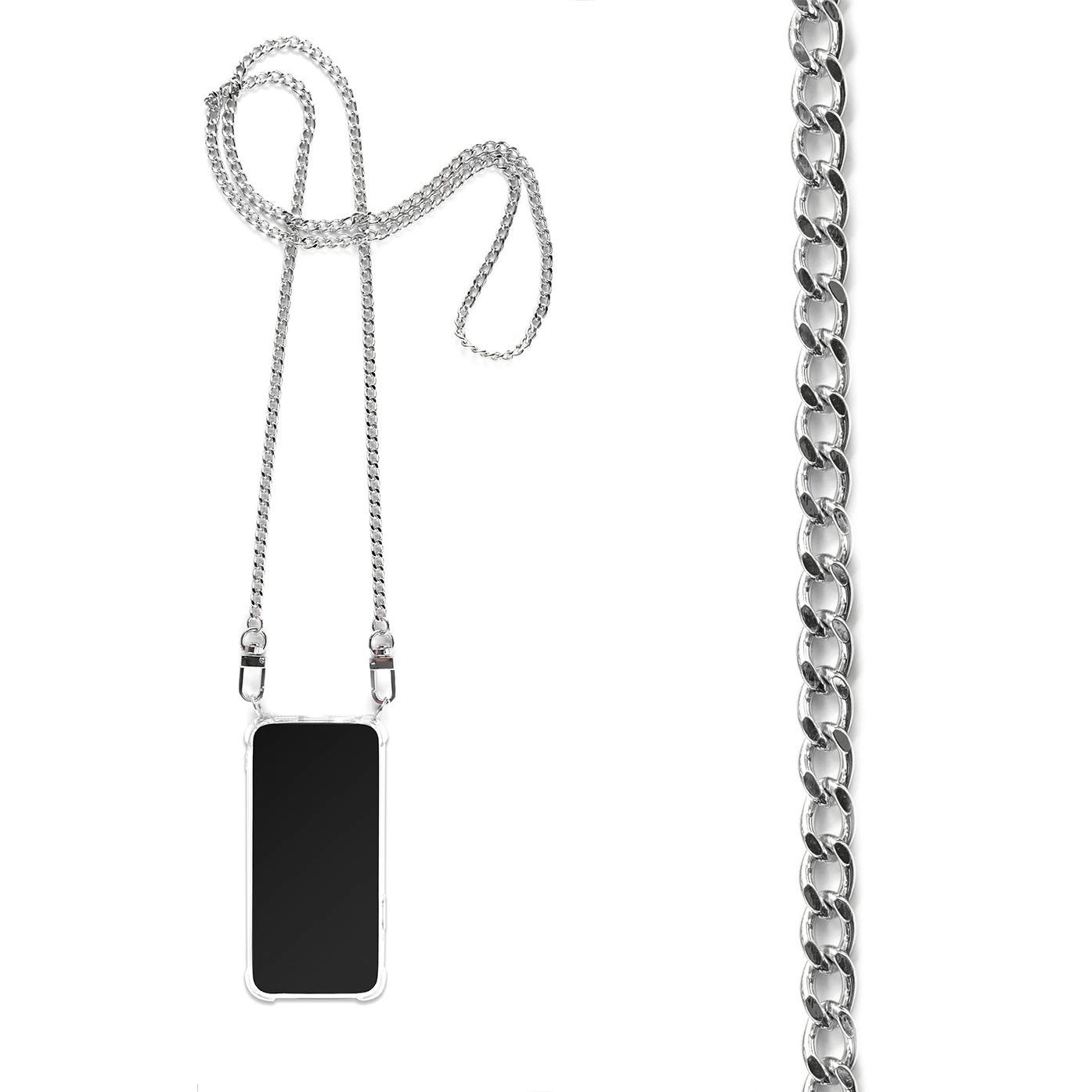 Jalouza phone chain compatible with iPhone XS Max - Silver Hanging Chain with Phone case – Premium Link Chain – Phone Necklace – Designed in Berlin