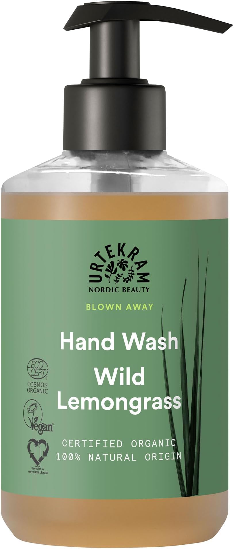Urtekram Hand Wash Wild Lemongrass Vegan Organic Natural 300ml