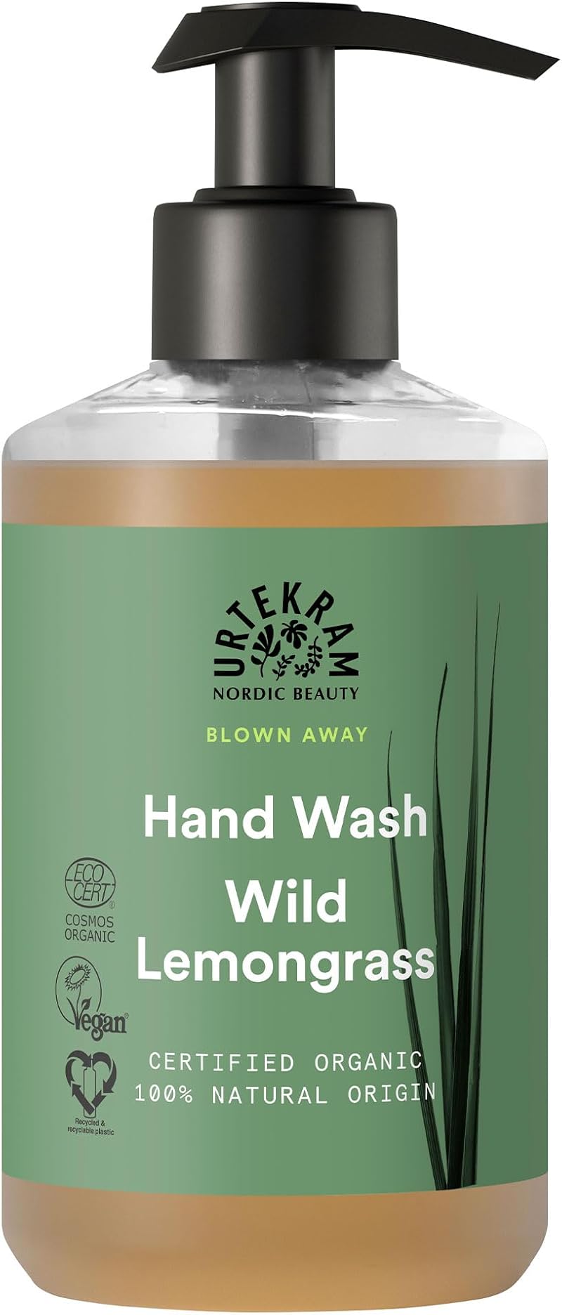 Urtekram Hand Wash Wild Lemongrass Vegan Organic Natural 300ml