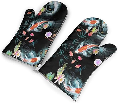 Amazon Dfijgn オーブンミット 12x5 5インチ 鯉 日本 水庭 オーブン用手袋 2個セット 洗濯機洗い可 耐熱性 キッチン 料理 ベーキング用 鍋つかみ ミトン オンライン通販