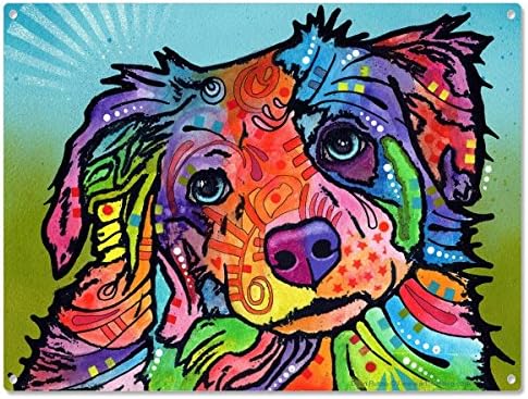Border Collie Dog Dean Russo Metal Sign Reagan Pop Art 16 x 12