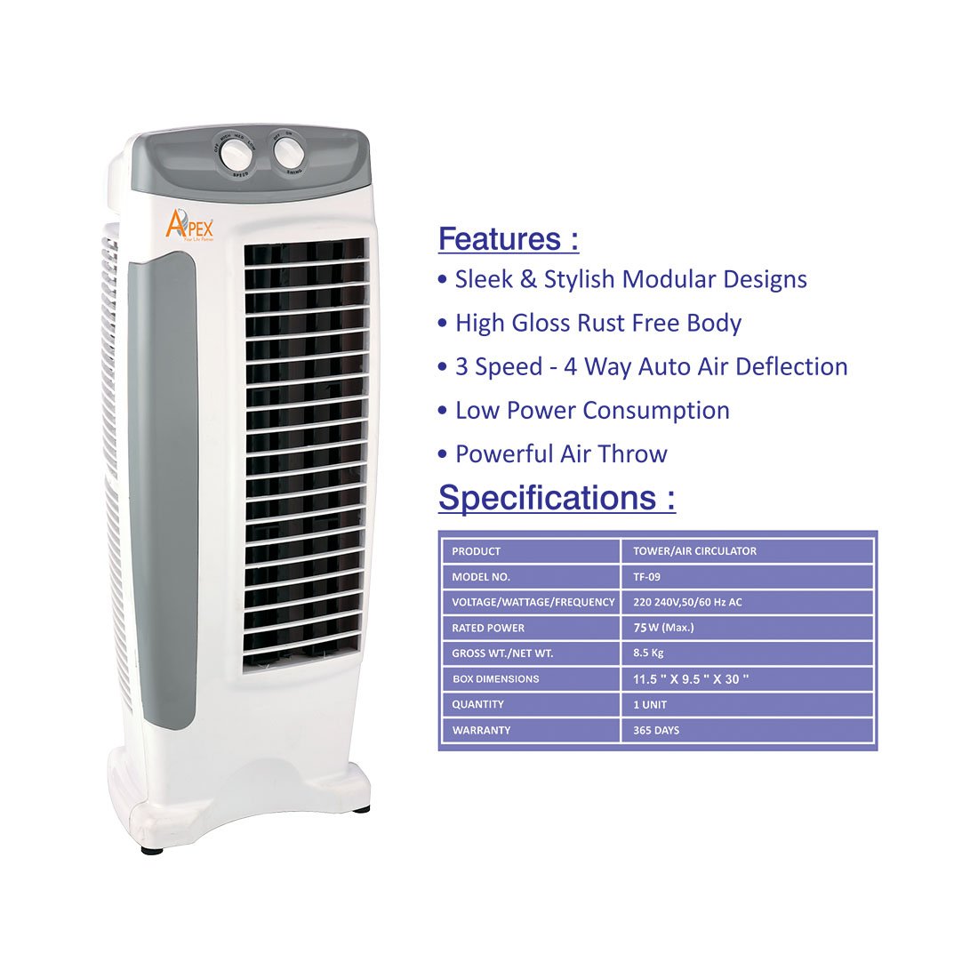 apex air cooler price list