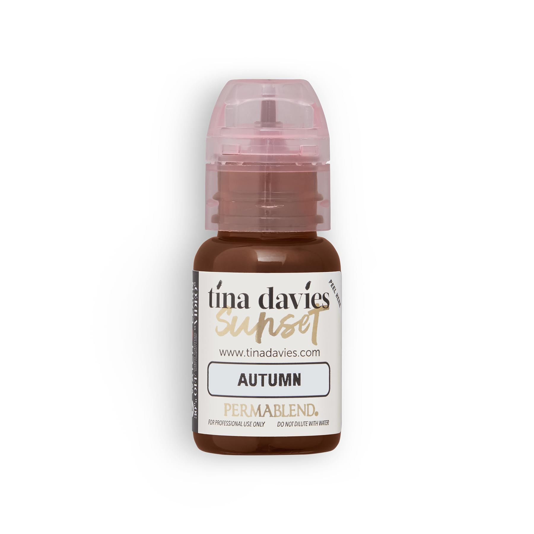 Tina Davies Professional Autumn Pigment - Permanent Eyebrow Makeup - Colours Heal True to Tone - High Retention - 1/2oz