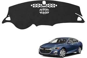 PeakPurit Black Dashboard Dash Board Cover Mat Carpet for Chevy Malibu 2016-2025 Accessories Dash Cover Flannel Material Dash Mat Sunshade
