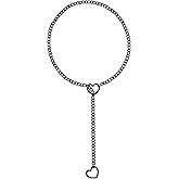 Sacina Black Heart Slip Chain Choker Necklace, Collar for Women, Gothic Necklace, Gothic Jewelry, Christmas Jewelry Gift for Women