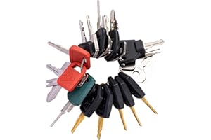hiSpkNix ​26-Piece Heavy Equipment Key Set: Universal Master Keys Compatible with CAT, John Deere, Komatsu, Kubota, Case, Yanmar & More – Durable Ignition Keys Compatible with Construction Operators​