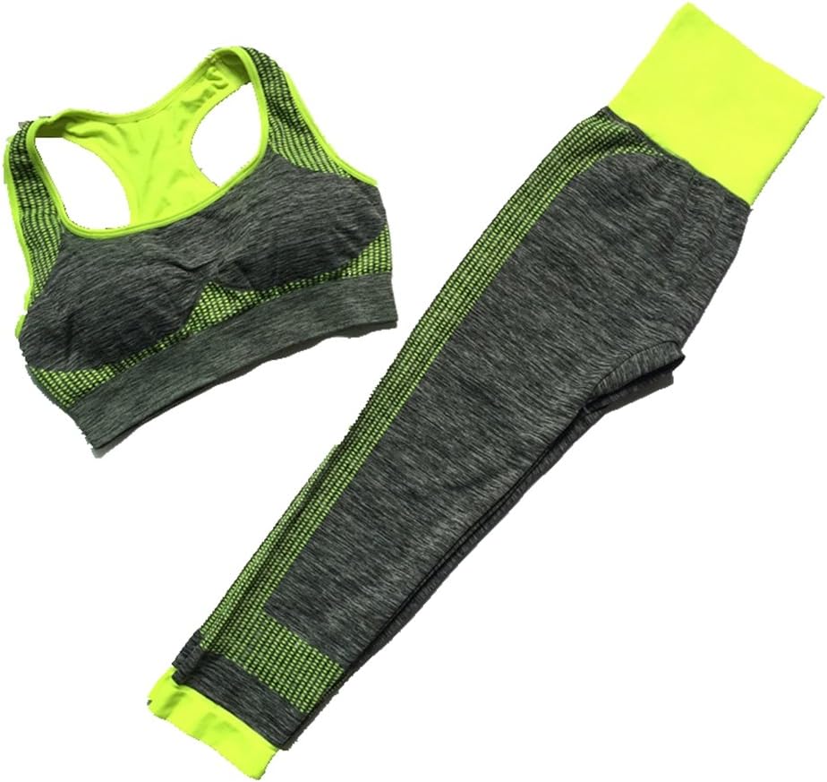 Women's 2 Pieces Fitness Sports Set Yoga Workout Sports Bra Pants Leggings Set