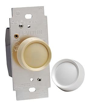 Leviton 6602-IW Trimatron 600W Incandescent Rotary Dimmer, Single Pole