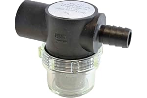 Shurflo by Pentair Twist-On Water Strainer - 1/2" Barb Inlet - Clear Bowl