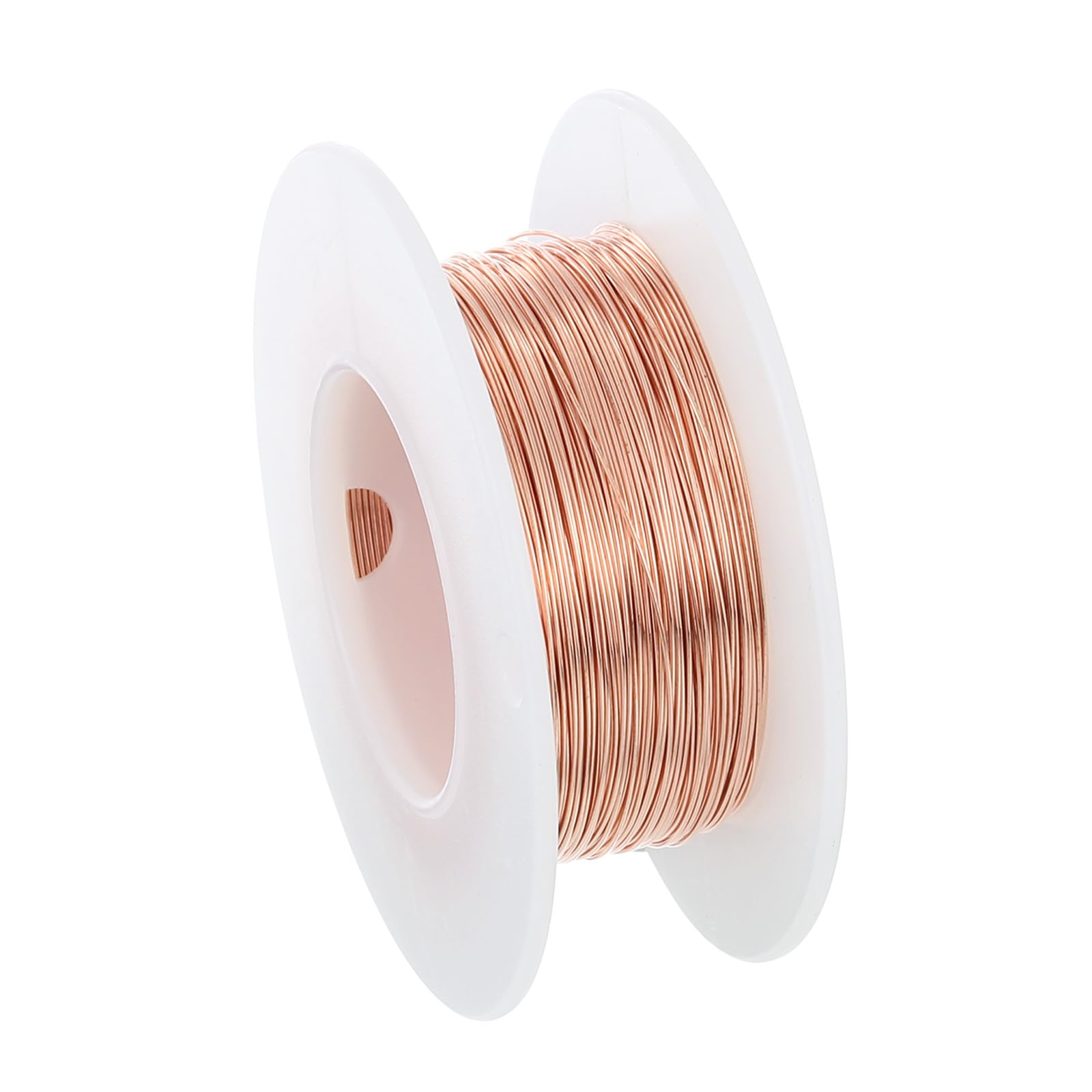 PATIKIL 164 Feet 99.9% Solid Bare Copper Wire, 27 Gauge Pure Copper Wire 0.35mm Soft Beading Wire Metal Plant Stem Ties for Jewelry Craft (50m)