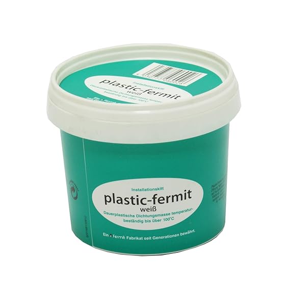 Stabilo-Sanitaer Plastic-fermit Dichtpaste 500g, Dauerplastische Dichtungspaste temperaturbeständig bis 100°C, knetbare Dicht