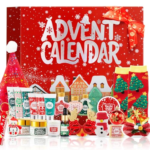 CADDISE Advent Calendar 2025-24 Days of Christmas Countdown Calendar, Skincare Gift Set, Self Care Beauty Gifts, Christmas Spa Gift Box for Teen Girls and Women