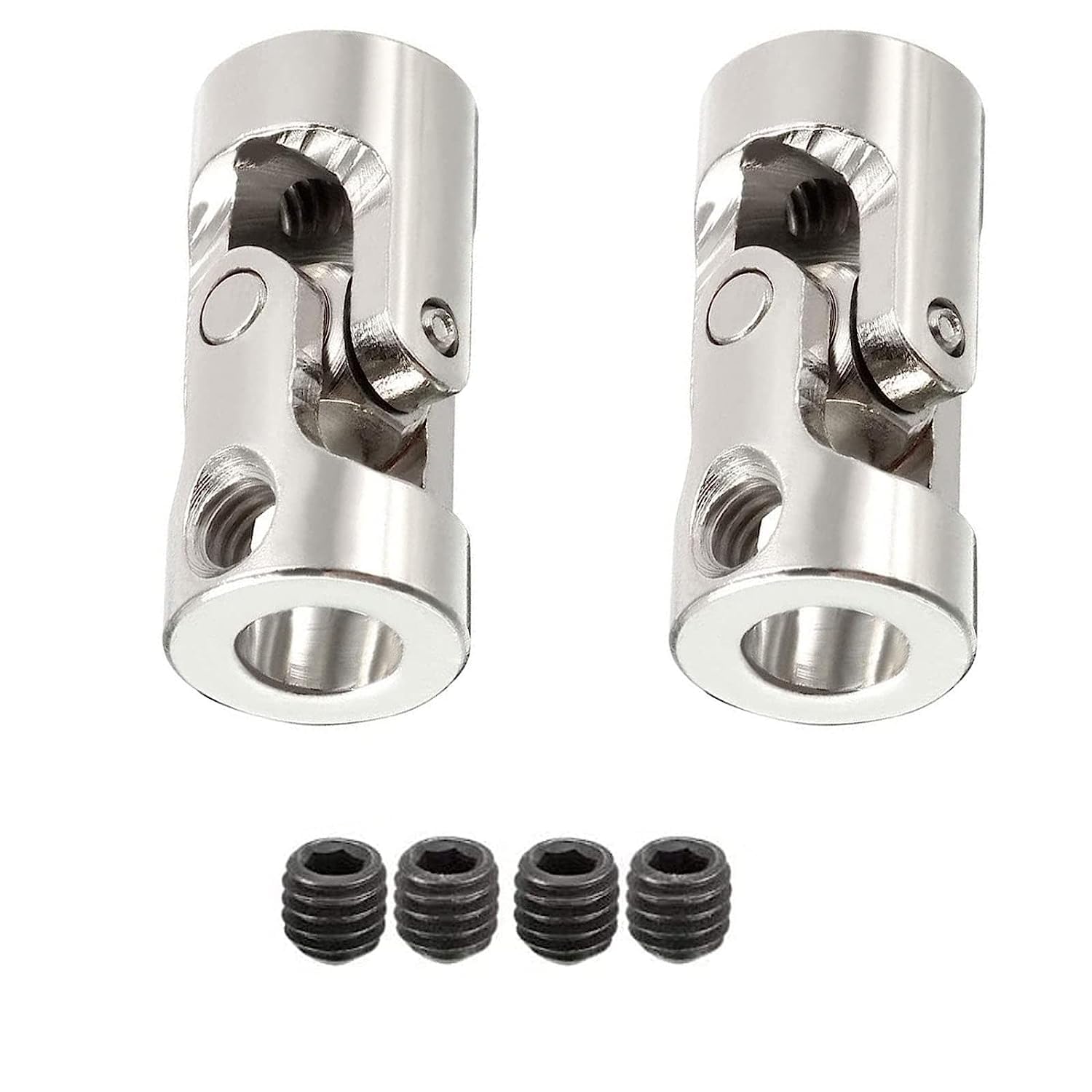 TA-VIGOR Rotatable Universal Joint Shaft Coupling 6mm to 6mm Inner Dia, L23XD11mm Connectors Steering U Joint Couplers with Screws for RC Model 2Pcs