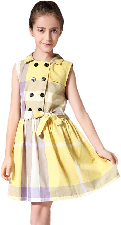 Amazon Tortor 1bacha Jp キッズドレス チェック柄 フォーマル ワンピース 女の子 袖なし 襟付き 綿100 Aライン ｔシャツドレス 子供ドレス ガールズ ノースリープ 女児 通学 発表会 入学式 卒業式 赤 黄色 フォーマル 通販