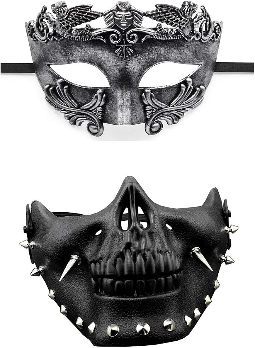 Masquerade Mask Bundle Steampunk Skeletal Spike Skull Mask