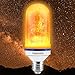Texsens LED Flame Effect Light Bulb, E26 Flickering Flame Light Bulbs, 105pcs 2835 LED Beads Simulated Decorative Light Atmosphere Vintage Flaming Light Bulb for Bar/Festival Decoration