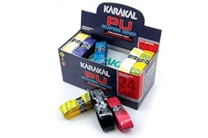 Karakal - PU Super Grip - self-Adhesive Grip Tape for Badminton Squash Tennis Hockey Sticks or Curling - 24 pcs - Multi Color