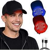 LLLT Laser Hair Growth Cap, Rechargeable Portable Laser Hair Growth Cap to Promote Hair Growth, Black