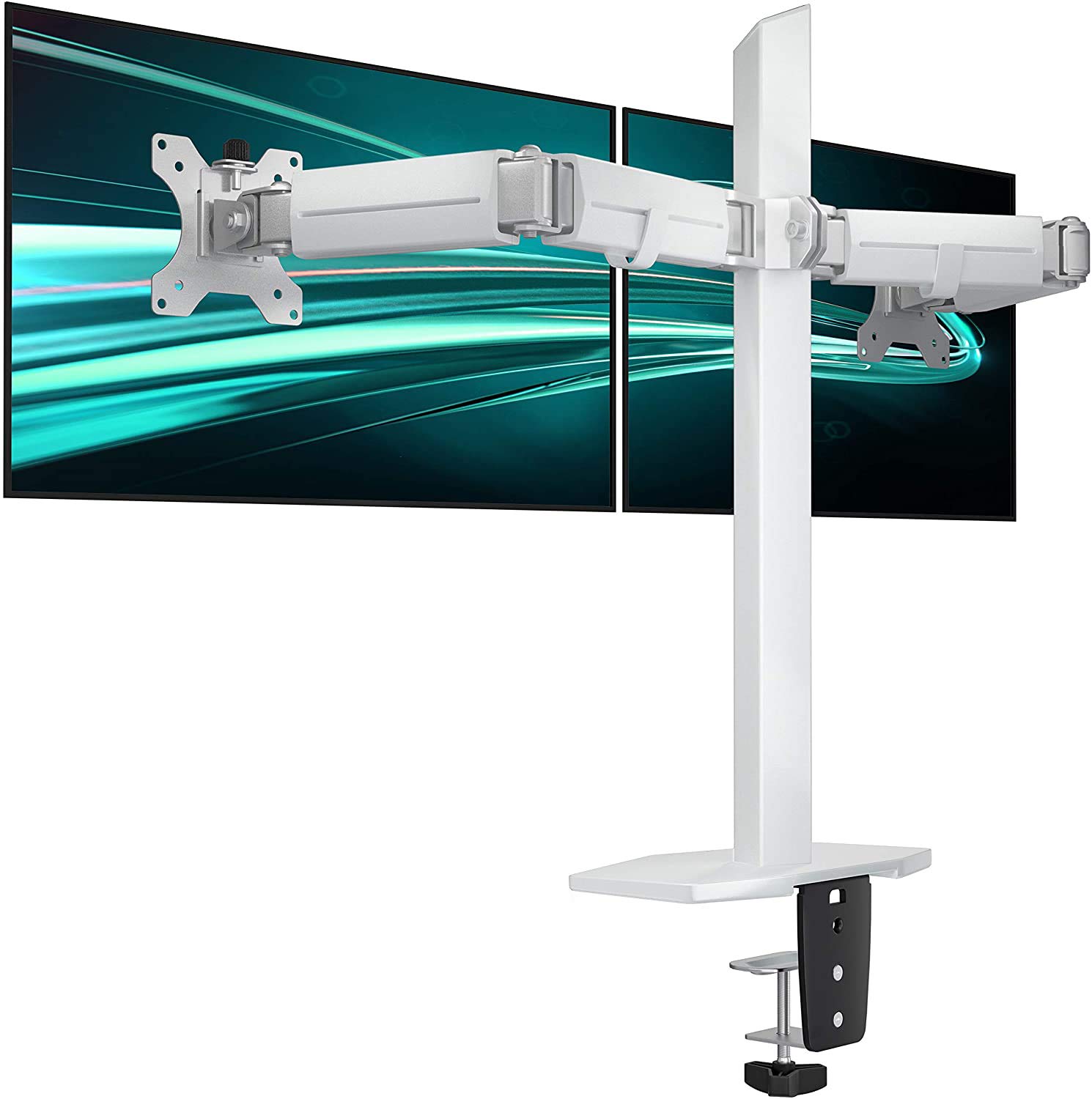 EleTab Dual Monitor Arm Mount Heavy Duty Double Monitor Stand Desk