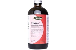 Flora Health Iron+ with B-Vitamin Complex Liquid, Helps Maintain Healthy Levels, Non-Constipating, Highly Absorbable Vitamin 