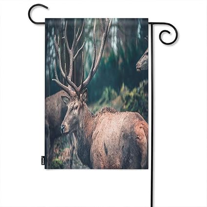 Amazon Com Moslion Deer Garden Flag Wild Animal Christmas Deer