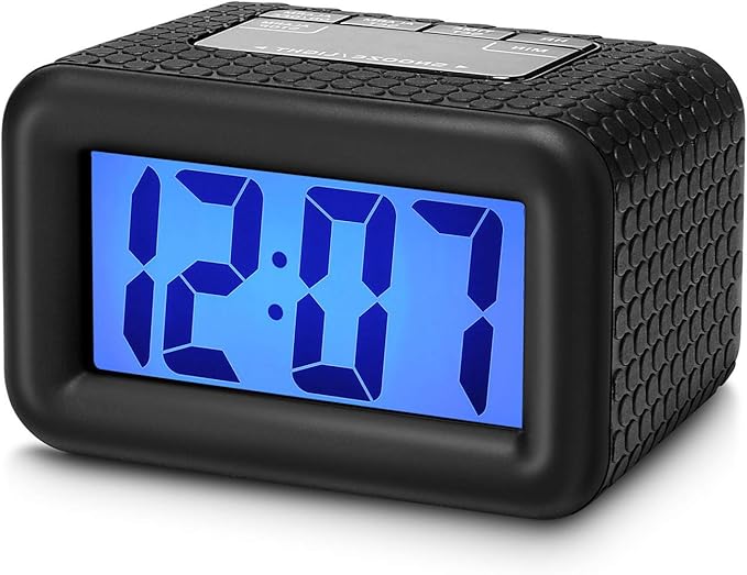 Plumeet Digital Alarm Clock with Snooze and Nightlight Function, Large
