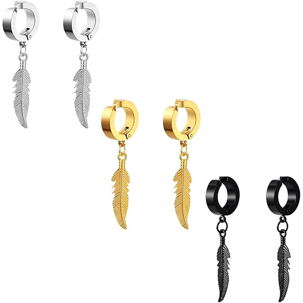 Amazon.com: T-ztoss Stainless Steel Punk Drop Dangle Hinged