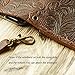 EXTRA STUDIO Genuine Italian Leather Case for iPhone 8 / iPhone 7（4.7 inch） Wallet Case Handmade Luxury Retro Classic Cover Slim Wristlet Tooled Flower Brown