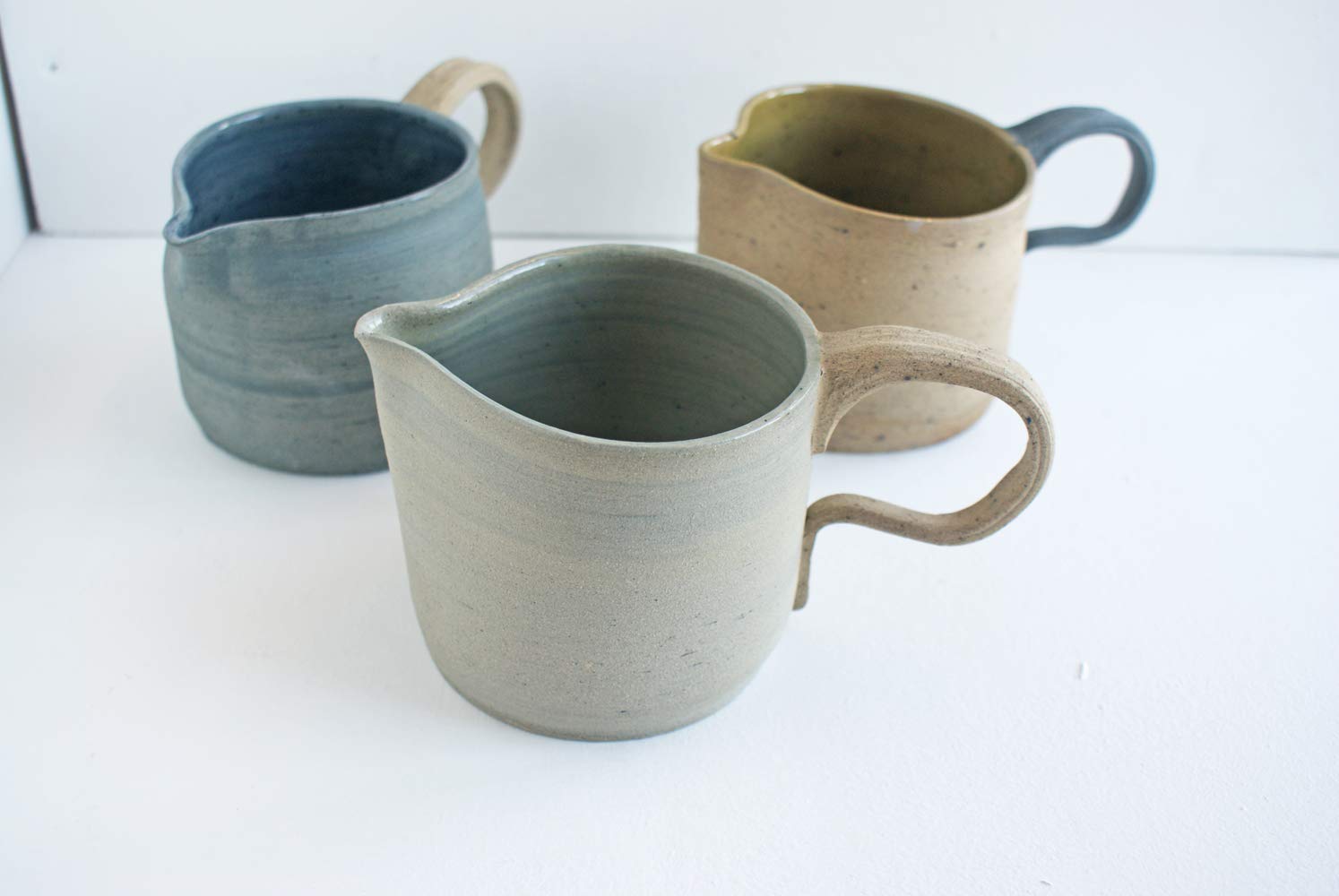 Handmade Gravy Jug Pottery Spring Day Blue Amazon.co.uk Handmade