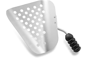 Olde Midway Commercial Popcorn Scoop with Holes, Aluminum Speed Scooper for Filling Bags and Boxes