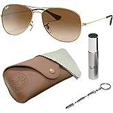 Ray-Ban RB3362 COCKPIT Pilot Shaped Sunglasses for Men & Women with Official RAYBAN Eyewear Kit