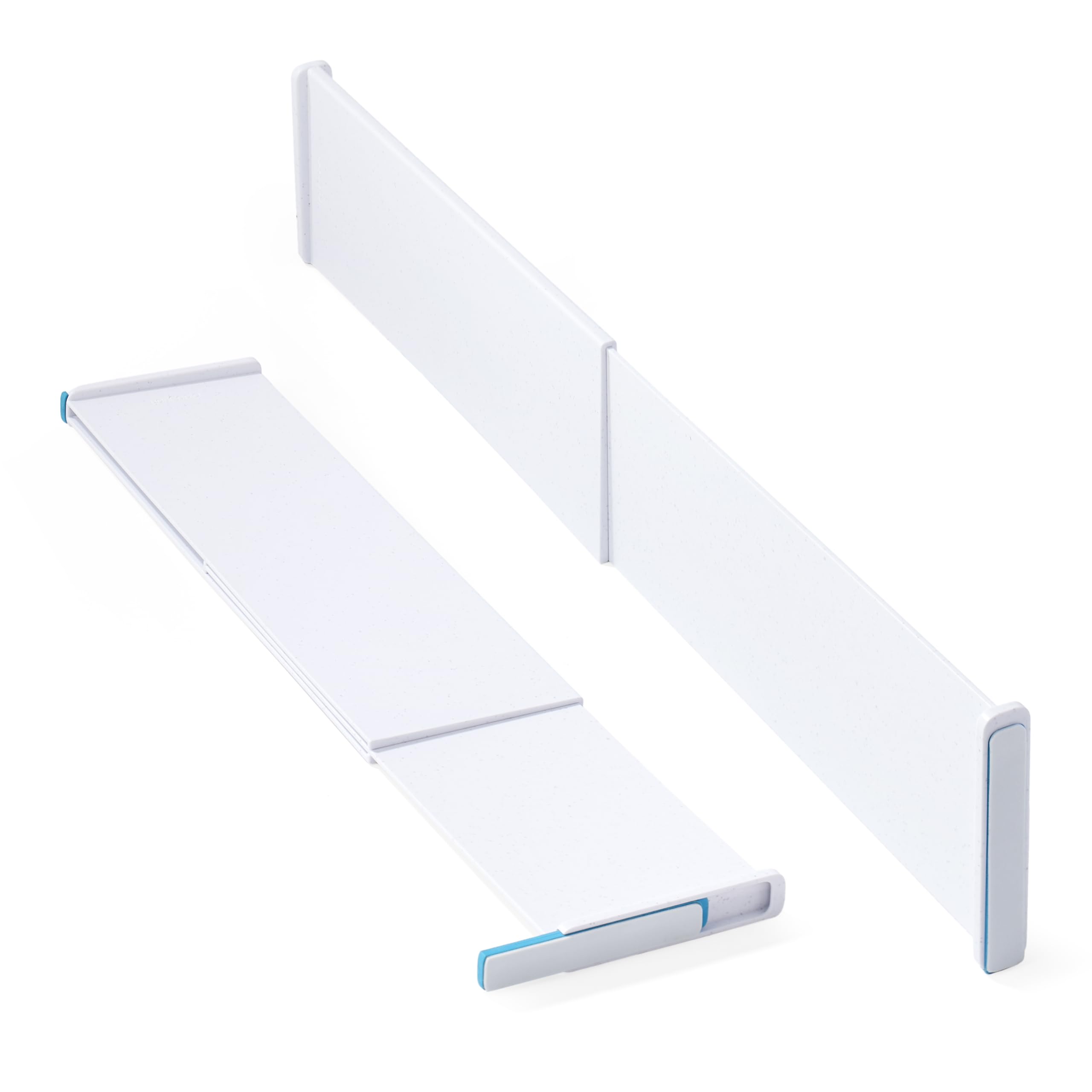 Photo 1 of YouCopia ReStickable™ Drawer Dividers, Extra-Long, Adjustable Kitchen Organizers for Utensil and Tool Storage, Expands 13" to 24", Deep Height, 2-Pack, Speckled White