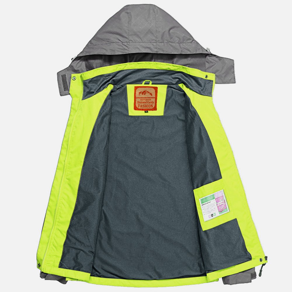Diamond Candy Hooded Waterproof Jacket raincoat Softshell Women Sportswear GS