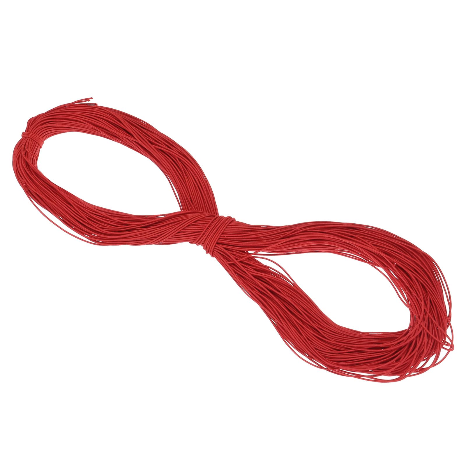 PATIKIL 109 Yards(100m) Bungee Cord Elastic Cord Heavy Stretch String Rope 1.5mm Red for Crafting DIY Sewing Hook Straps Camping Tie Down Strap