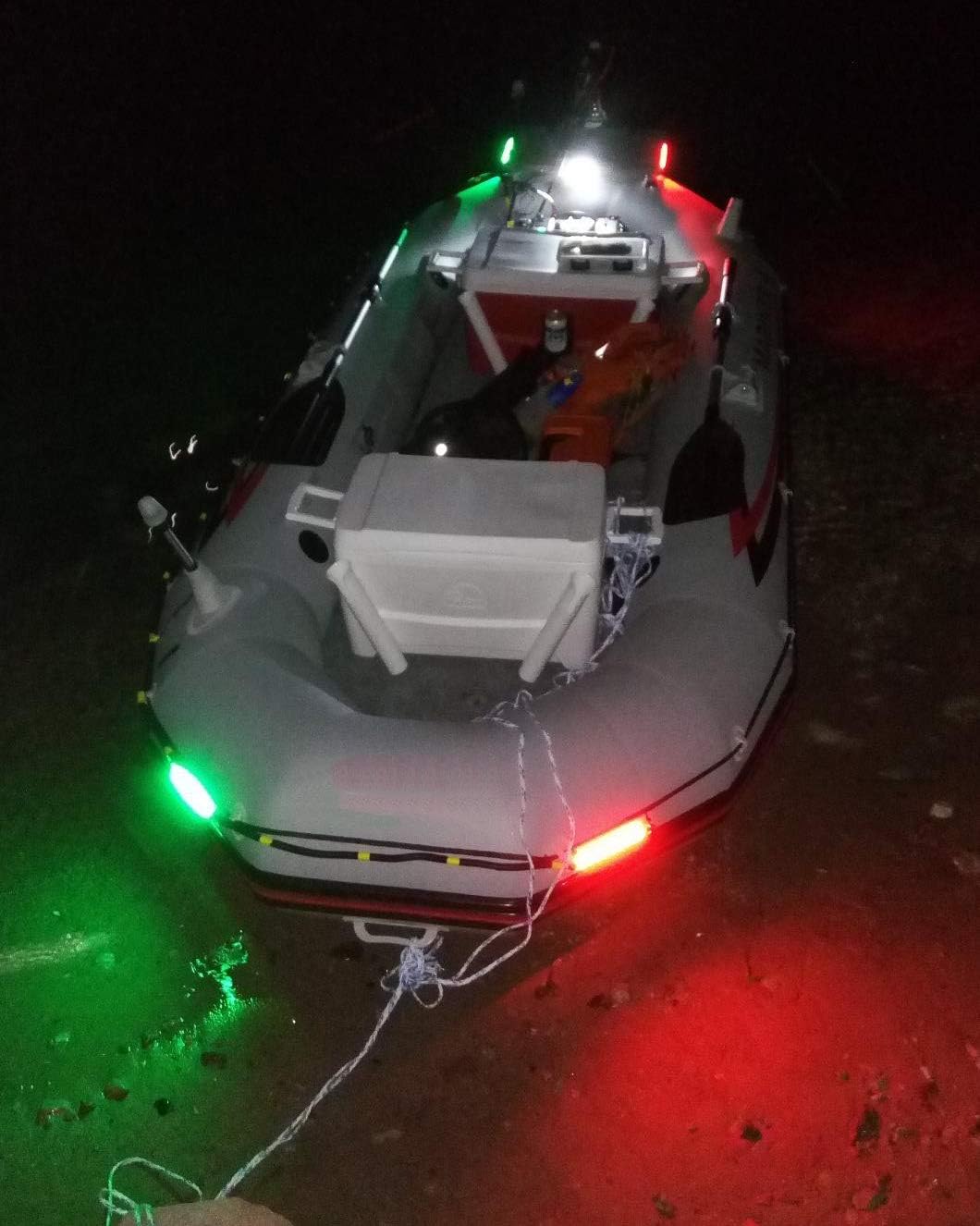 Shangyuan Boat Navigation Lights, Stern Lights for Boats, Marine Led Strip Lights for Boat Lights Bow and Stern, Navigation Lights for Boats Led, Kayak Lights, DC 12V 2PCS (Red and Green): Automotive