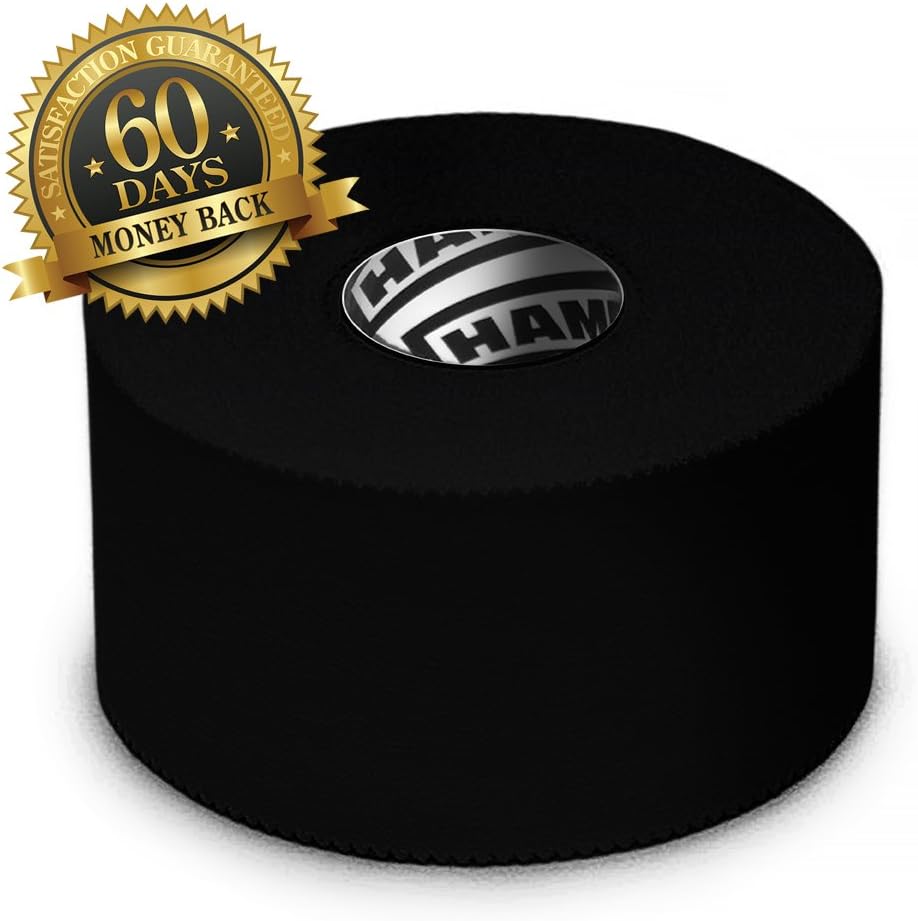 (3 Pack) Black Athletic Tape - 45ft Per Roll - No Sticky Residue & Easy to Tear - for Sports Athletes & Crossfit Trainers as First Aid Injury Wrap: Fingers Ankles Wrist - 1.5 Inch x 15 Yards per Roll: Health & Personal Care