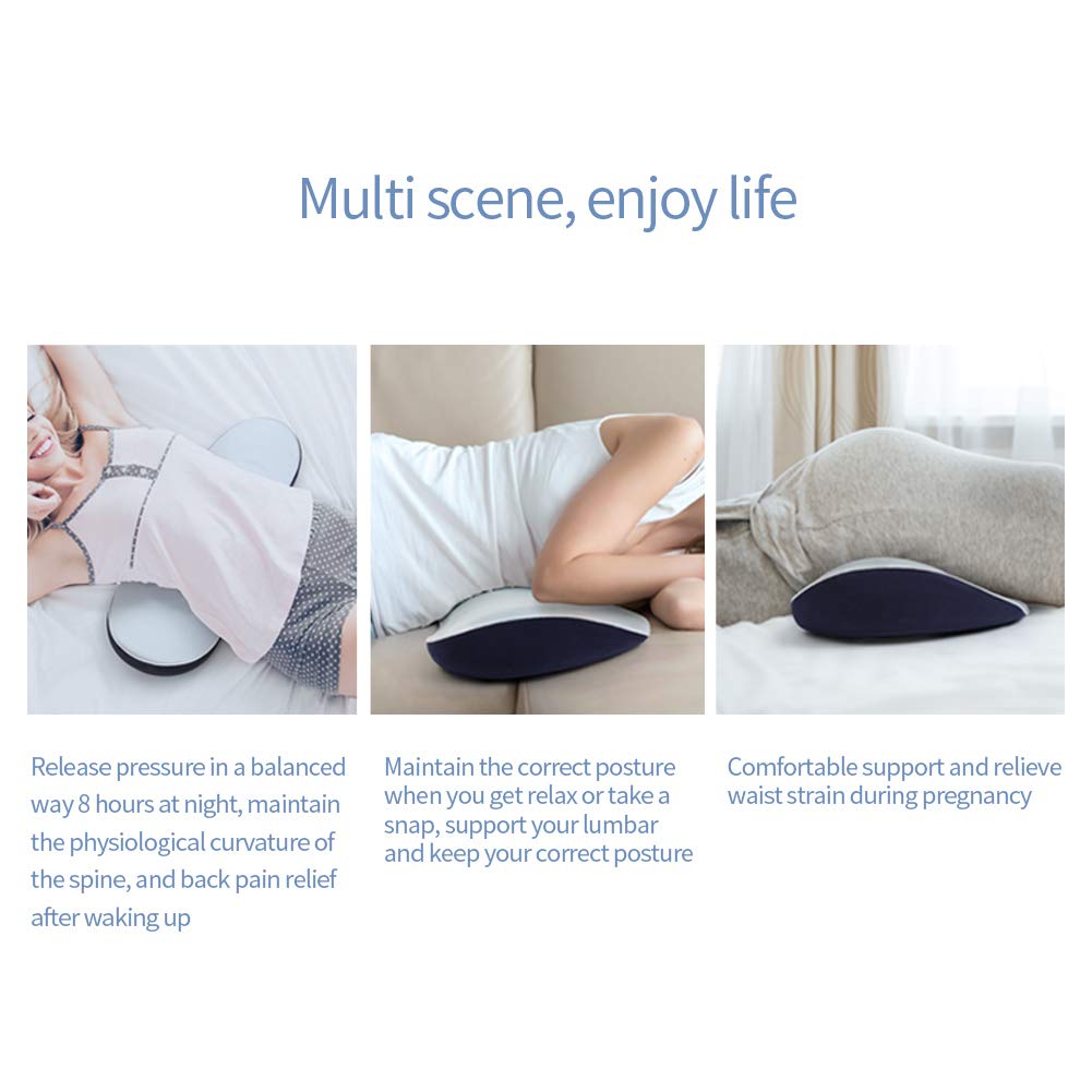 RESTCLOUD Lumbar Support Pillow for Sleeping Lower Back Support Pillow