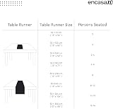 Encasa XO Table Runner 32x304 cm Cotton Canvas White view 6
