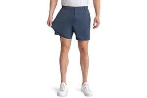 birddogs Mens Khaki Shorts – Casual, Slim Fit, Stretch Short with Built-in Liner for Comfort – Regular Length, 7” Inseam