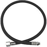 XS Scuba Miflex Low Pressure Braided Hoses - Black, 6"
