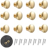 THSIREE 12PCS Cabinet Knobs, Gold Drawer Pulls Cabinet Knobs Inway, Round Drawer Knobs Cabinet Hardware with Screws for Kitchen Bedroom Furniture Gold