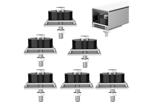 EASGIU Trolley Roller Limit Positioning for 1-5/8" Wide Strut Channel - Prevent Detachment and Ensure Stability (Silver-6 Pack)