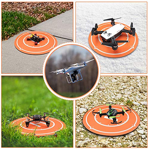 Feleph Drone Landing Pad Mini Aircraft Landing Mat 9.85inch Windproof