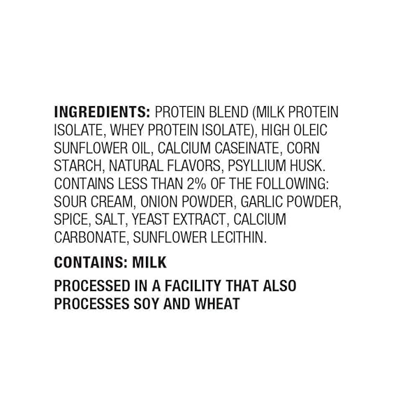 QUEST NUTRITION PROTEIN CHIPS, SOUR CREAM & ONION, 21G PROTEIN, 3G NET CARBS, 130 CALS, 1.2OZ BAG, 1 COUNT, HIGH PROTEIN, LOW CARB, GLUTEN FREE, SOY FREE, POTATO FREE