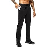 MIER Men's Fleece Lined Sweatpants for Workout Running Athletic Jogging Winter Warm Thermal Gym Track Pants with Pockets