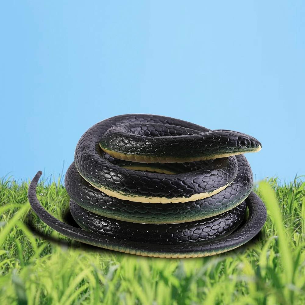 130cm Long Snake Toy, Realistic Soft Rubber Snake Garden Props Funny Joke Prank Toy Gift Idea for Boys and Girls - Image 4