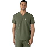 Carhartt Scrubs for Men, Force Essentials, V-Neck Shirttail Tops with 4 Pockets